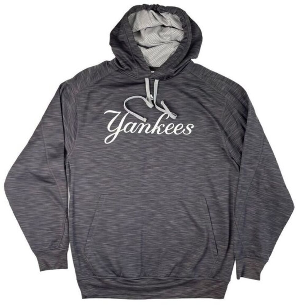 Majestic New York Yankees Gray & Black Thermabase Hoodie Men’s Size XLT